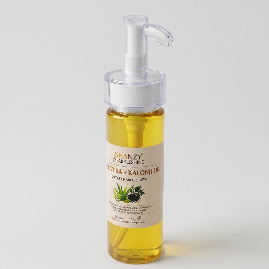 Shanzy Sparkle Shine Aloe Vera + Kalonji Hair Growth Oil | Herbal Hair Fall Control | 150ml