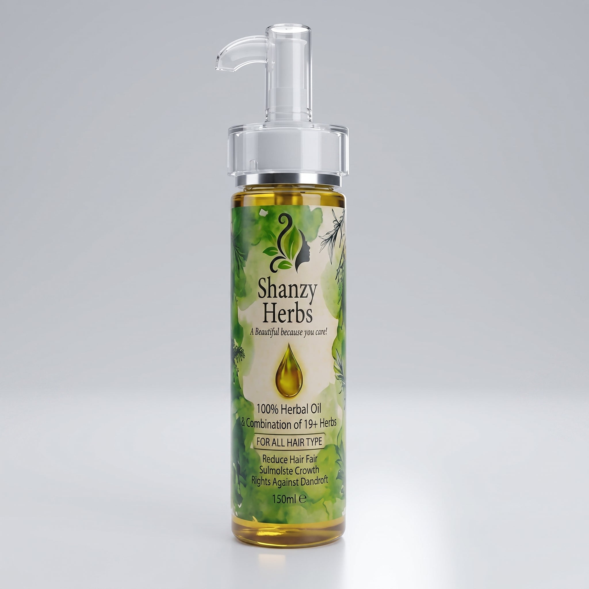Shanzy Sparkle Shine 15+ Herbs Herbal Hair Growth Oil | Natural Hair Fall Control & Scalp Nourishment | 150ml