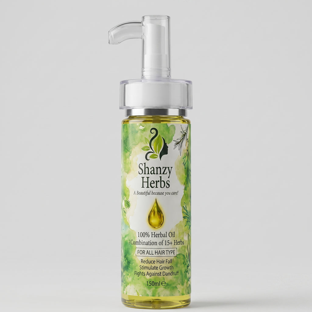 Shanzy Sparkle Shine 15+ Herbs Herbal Hair Growth Oil | Natural Hair Fall Control & Scalp Nourishment | 150ml