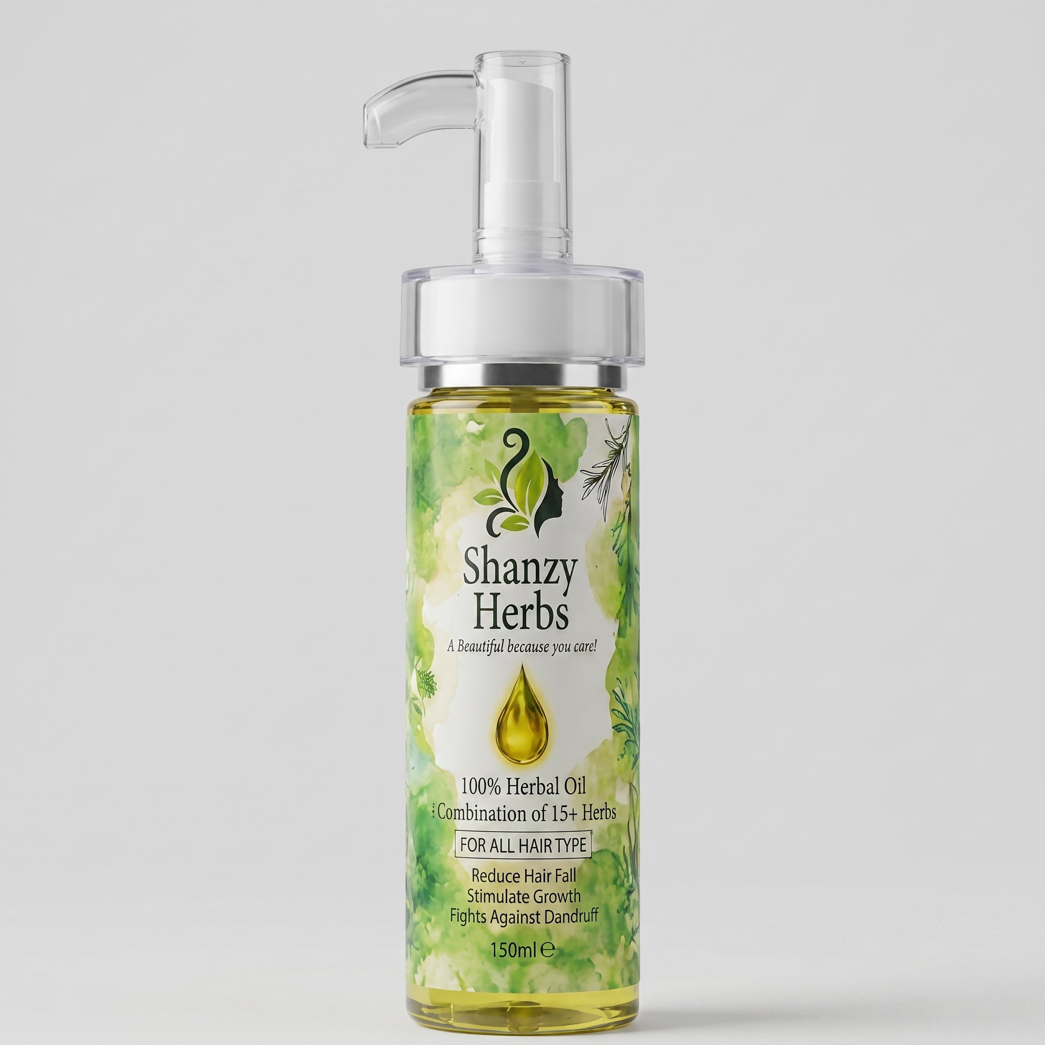 Shanzy Sparkle Shine 15+ Herbs Herbal Hair Growth Oil | Natural Hair Fall Control & Scalp Nourishment | 150ml