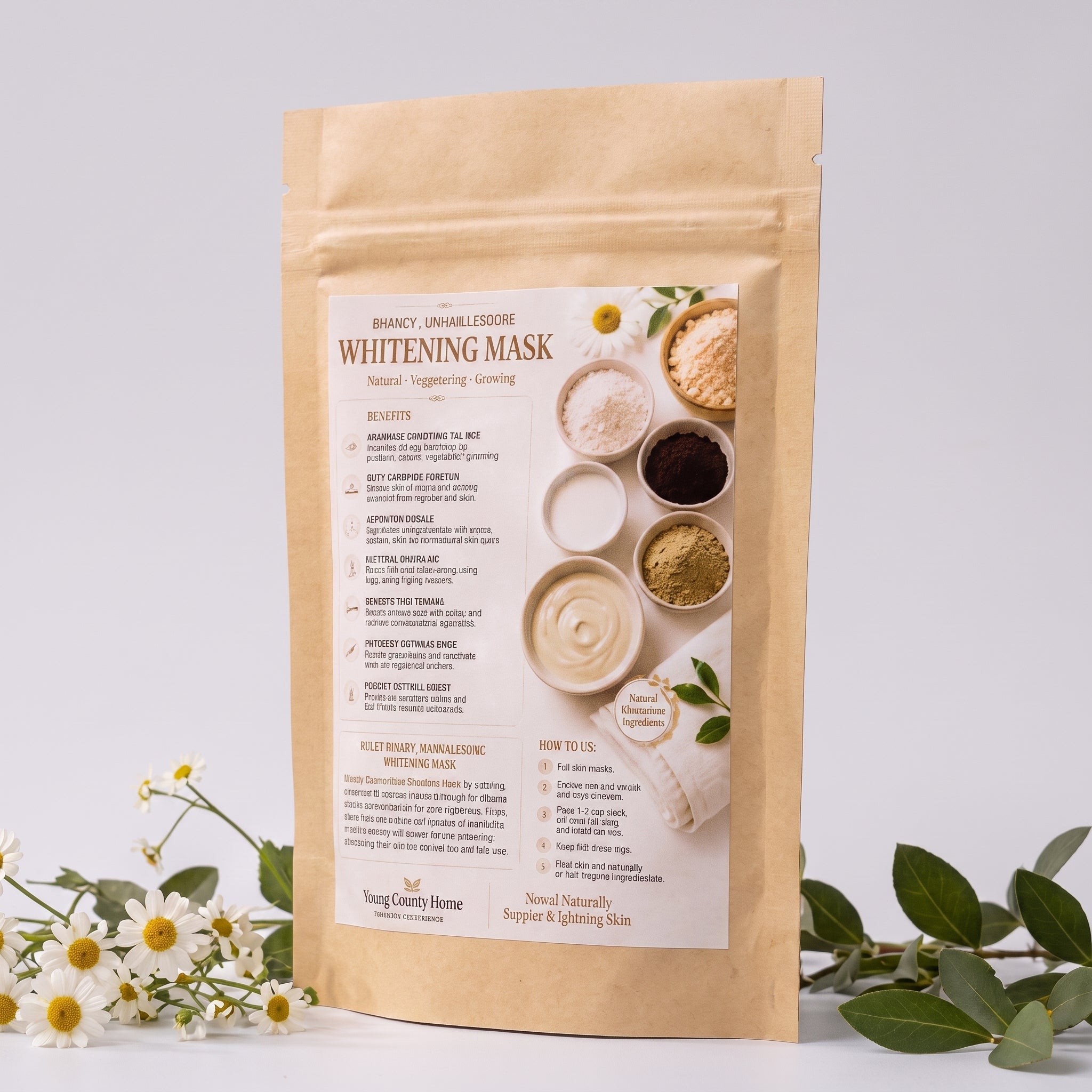 Shanzy SparkleShine Herbal Whitening Mask | Natural Face & Body Brightening Powder